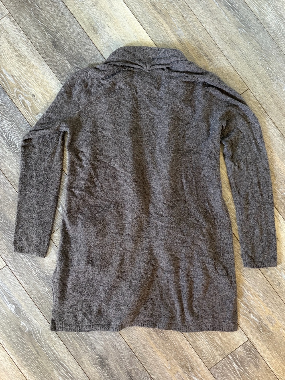 Barefoot Dreams Bamboo Chic Lite Essential Long Cardigan Cocoa Size Medium NWT - Picture 6 of 11